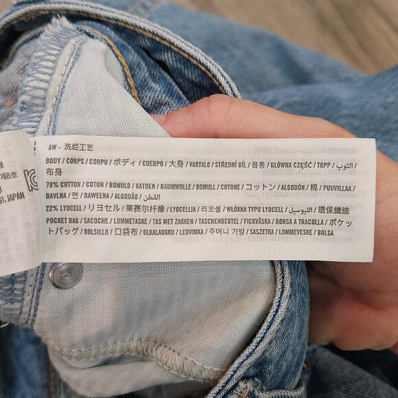 Abercrombie & Fitch Wide Leg High Rise Jeans Size 32 Curve Love Light Wash Denim - Picture 10 of 11